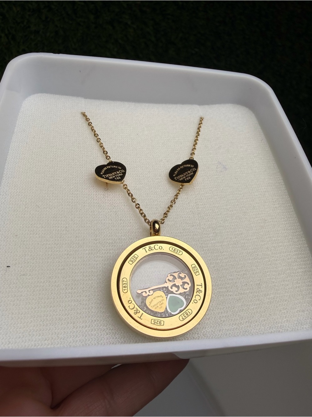 Gold-Tone Heart & Locket Pendant Necklace - Women Jewelry